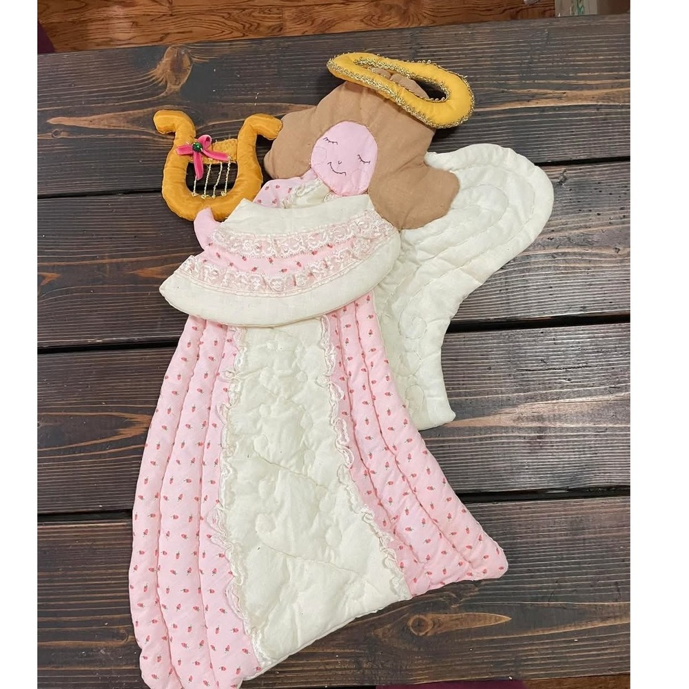 Vintage Quilted Angel Cottagecore Christmas‎ Holiday Decor Wall Hangings